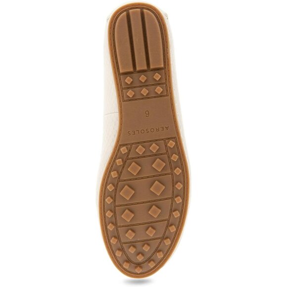 Aerosoles Womens Eggnog Snake Patent Closed Rounded Toe Over Drive Flats Loafer - Picture 4 of 7